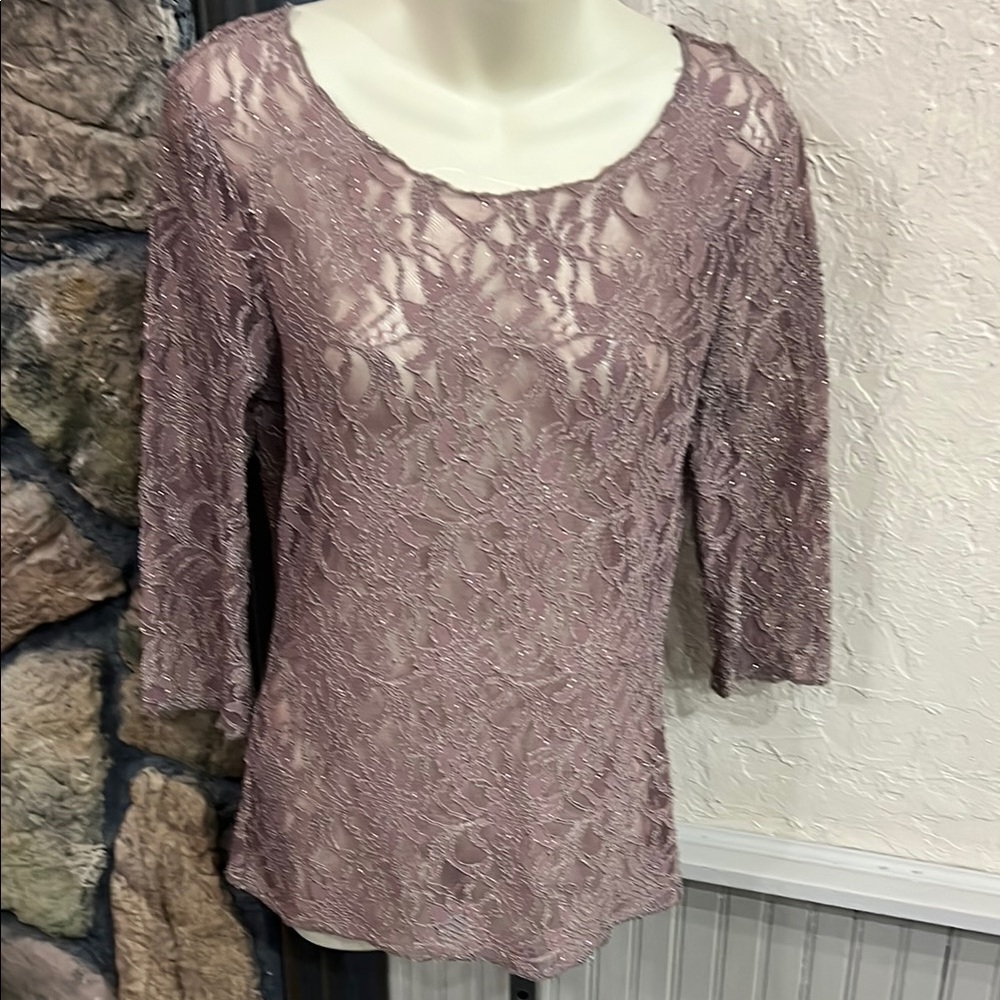 BKE mauve Fitted Embellished Blouse